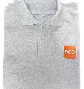 chomba gris logo naranja